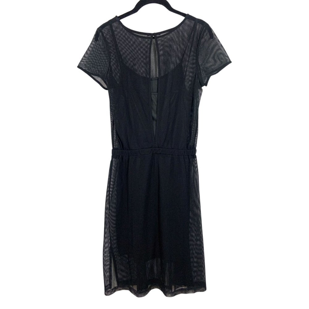 Mesh Short Sleeve Dress w/ Mini Dress Underneath - Picture 2 of 7
